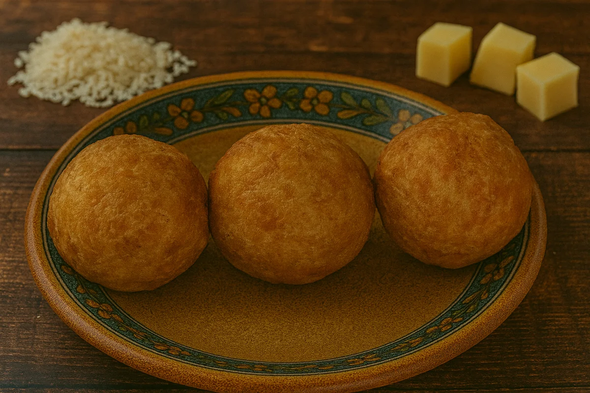 Arancine di riso al forno avvolte in pasta sfoglia