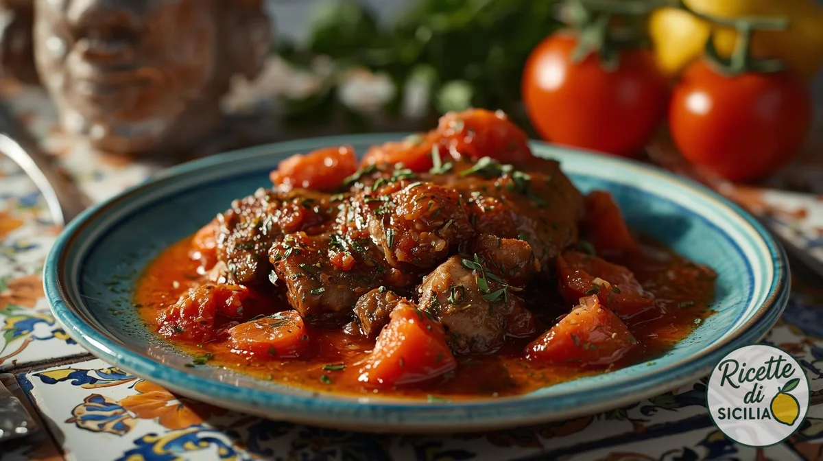 Sicilian-style beef pizzaiola simmered in tomato and oregano sauce