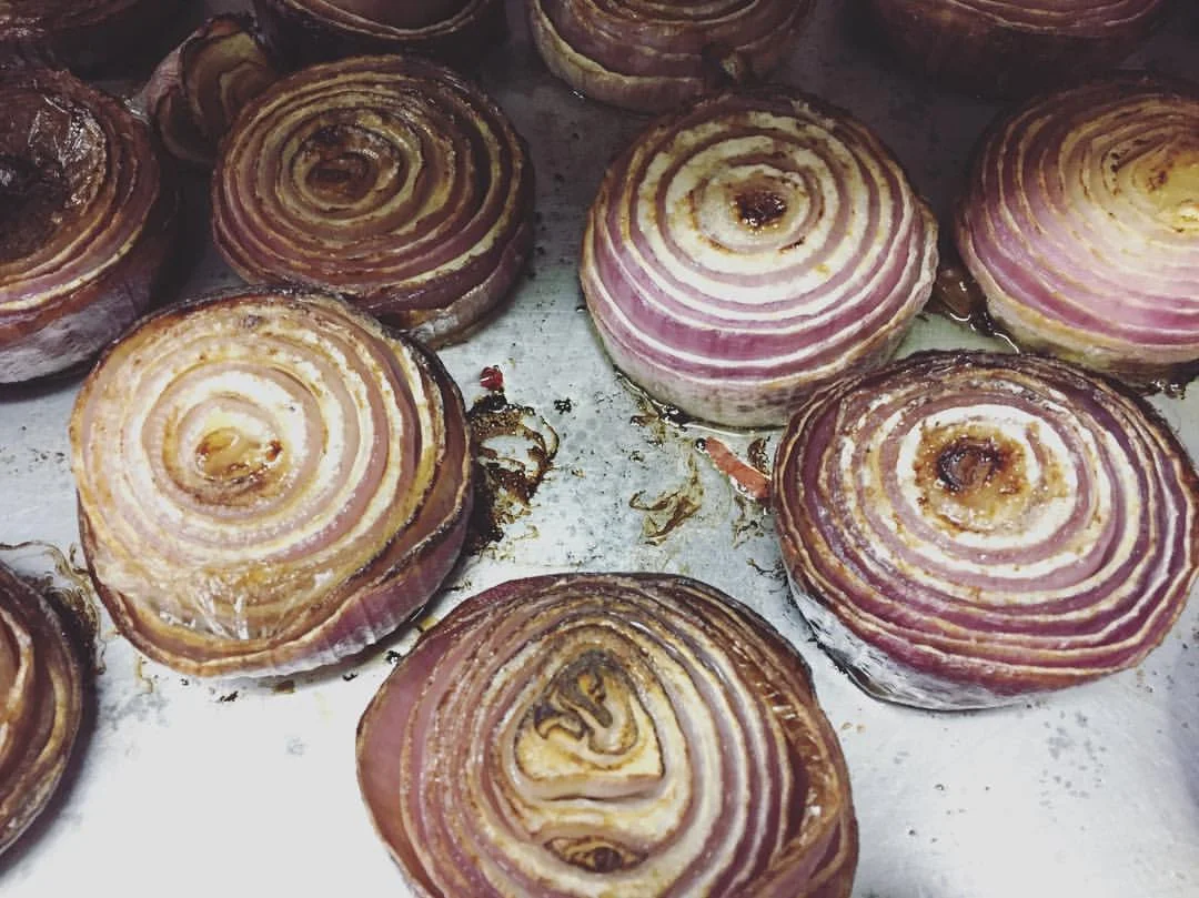 Baked Sicilian red onions