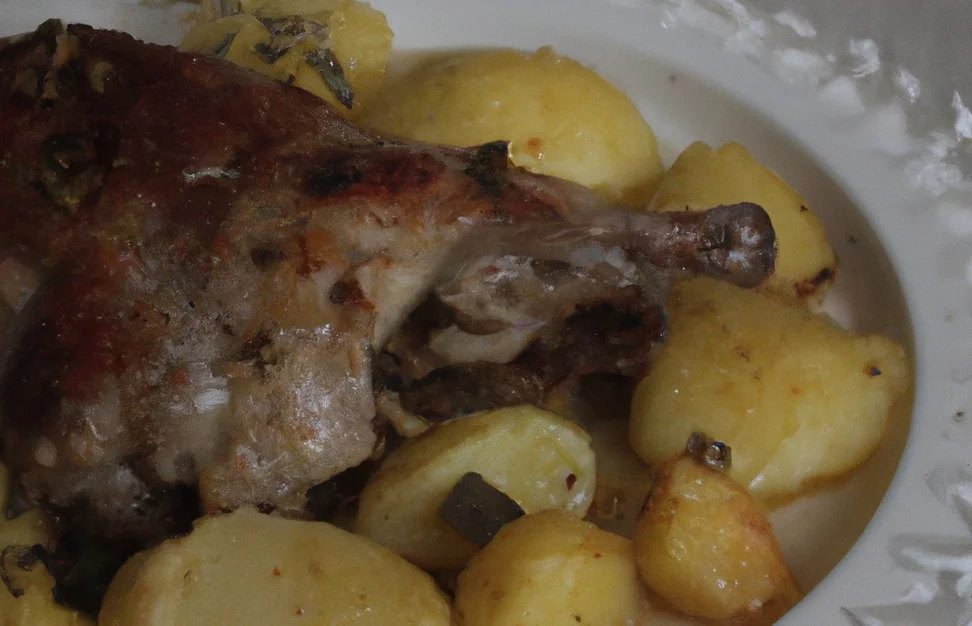 Sicilian roast rabbit with herbs and potatoes