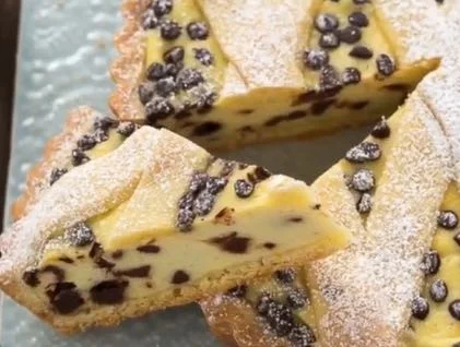 Sicilian ricotta tart with lattice top