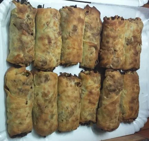 Traditional Sicilian impanata from Niscemi filled with cauliflower