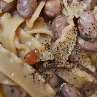 Minestra di fagioli borlotti (pasta câ fasola 'ncirata)