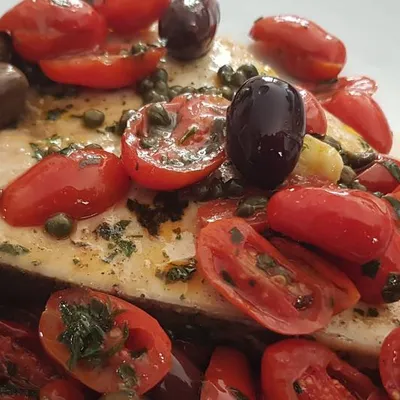 Sicilian Swordfish with Tomatoes and Capers - A Taste of Tradition