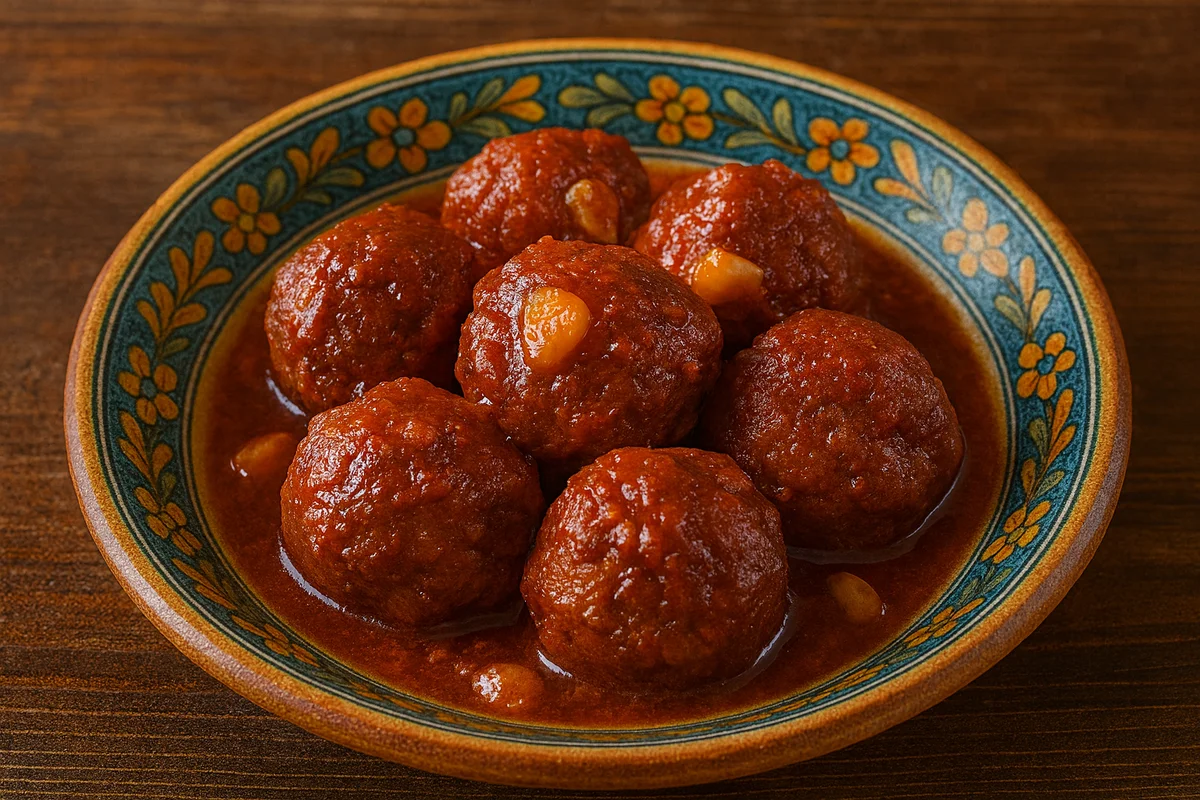 Polpette siciliane in agrodolce con mandorle