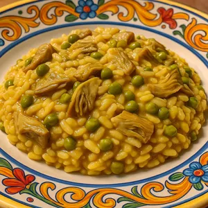 Esplorando i sapori primaverili: Risotto con carciofi e piselli