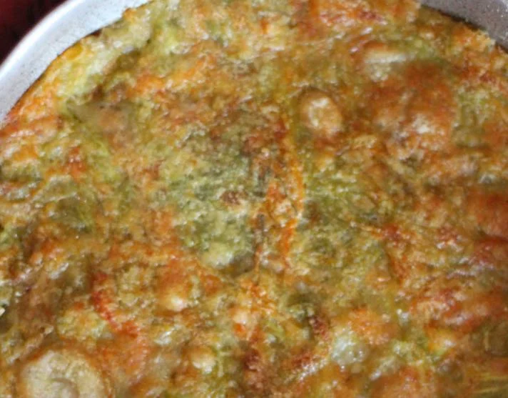 Torta salata con fiori di zucca