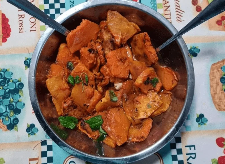 Zucca in agrodolce (ficatu dî sette cannola)